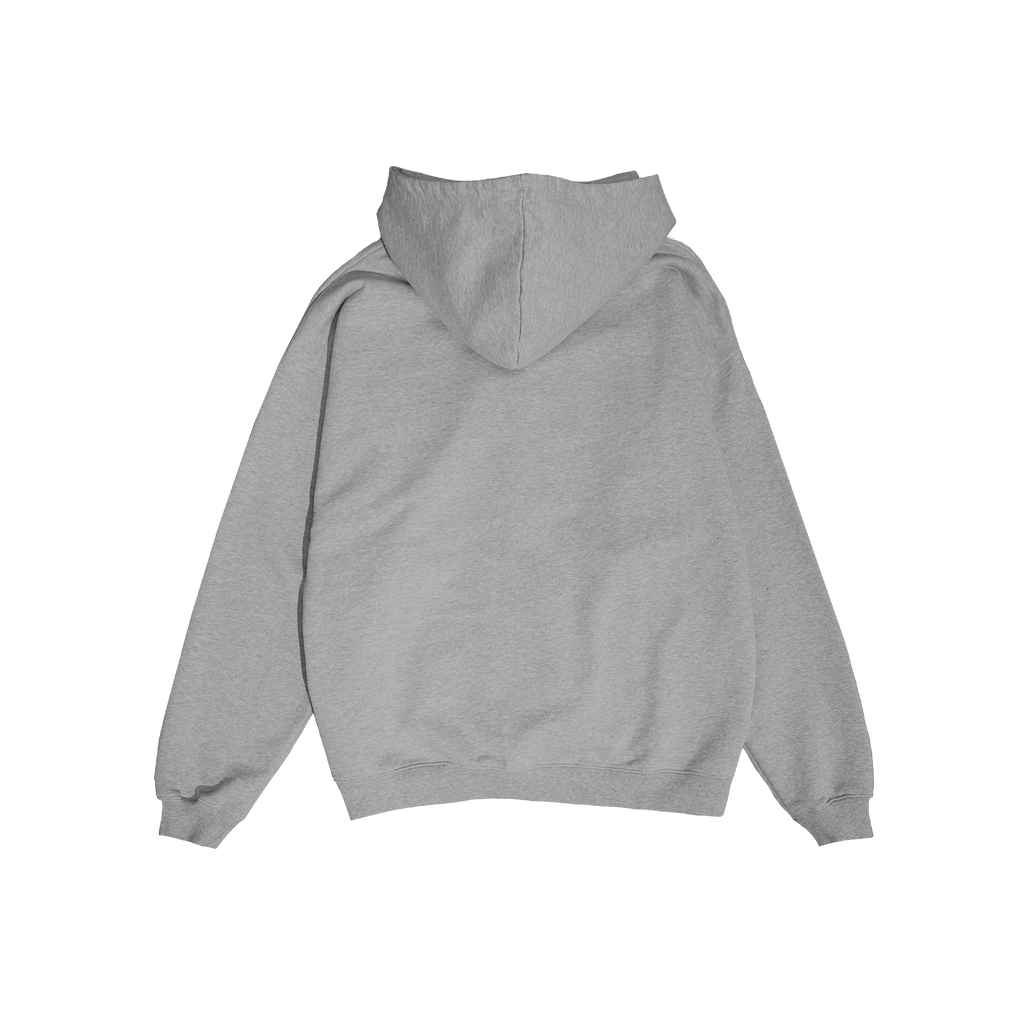 ME46 HEAVY ZIPPED HOODIE - GREY MELANGED