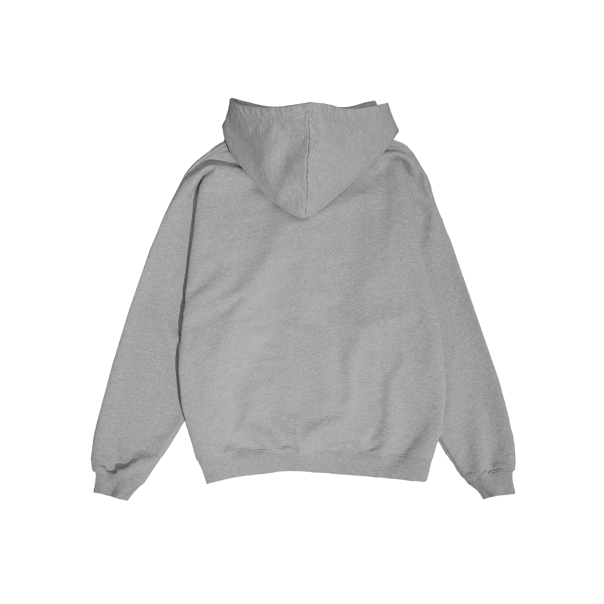 ME46 HEAVY ZIPPED HOODIE - GREY MELANGED