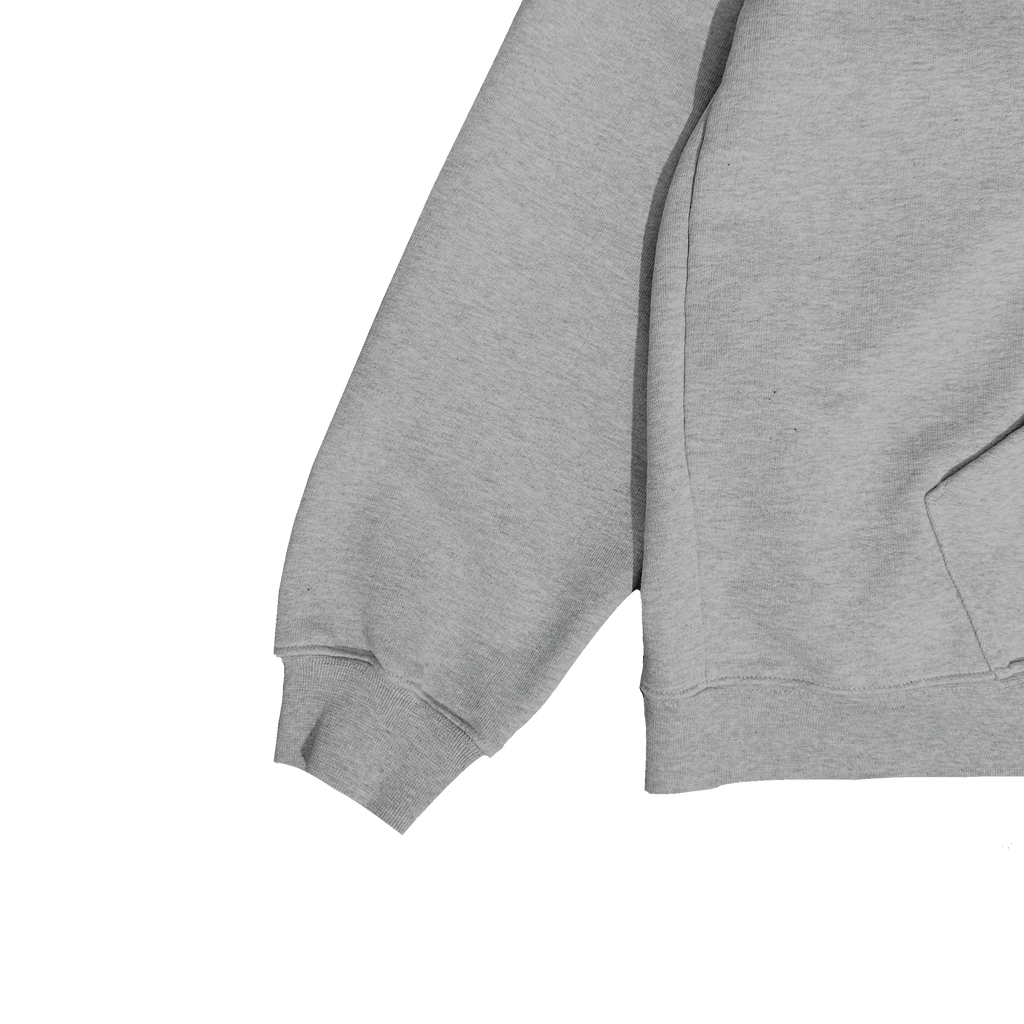 ME46 HEAVY ZIPPED HOODIE - GREY MELANGED