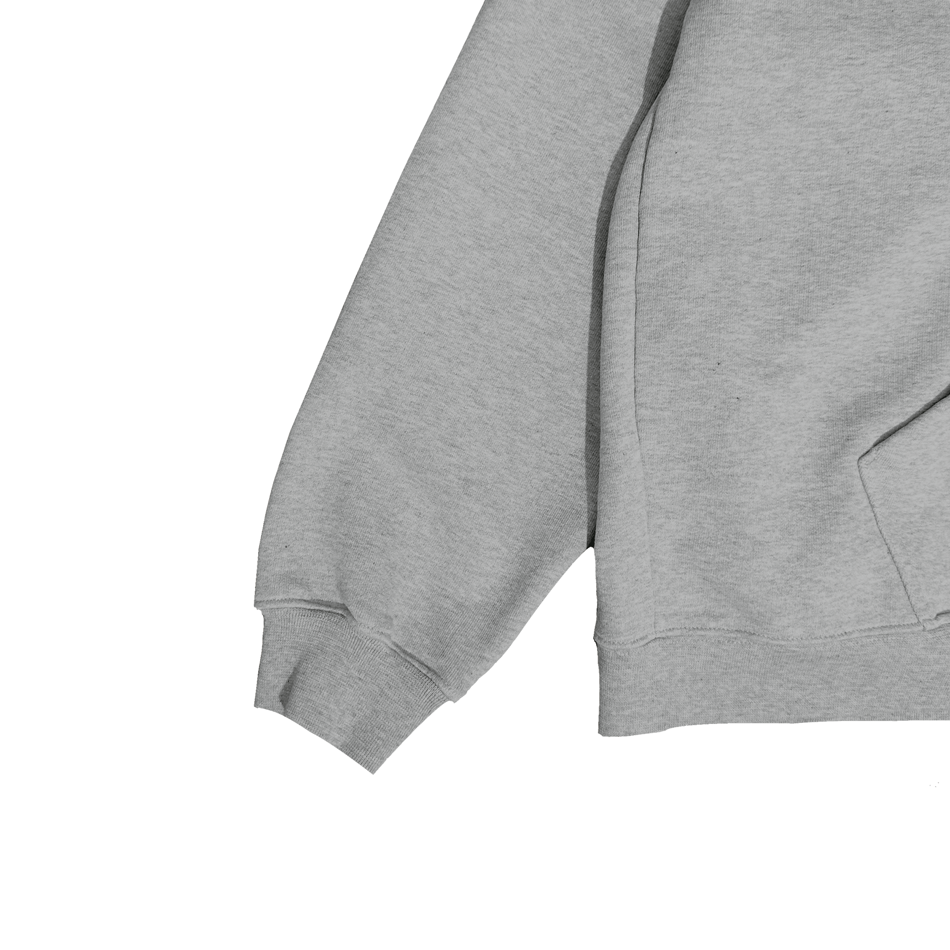 ME46 HEAVY ZIPPED HOODIE - GREY MELANGED