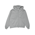 ME46 HEAVY ZIPPED HOODIE - GREY MELANGED