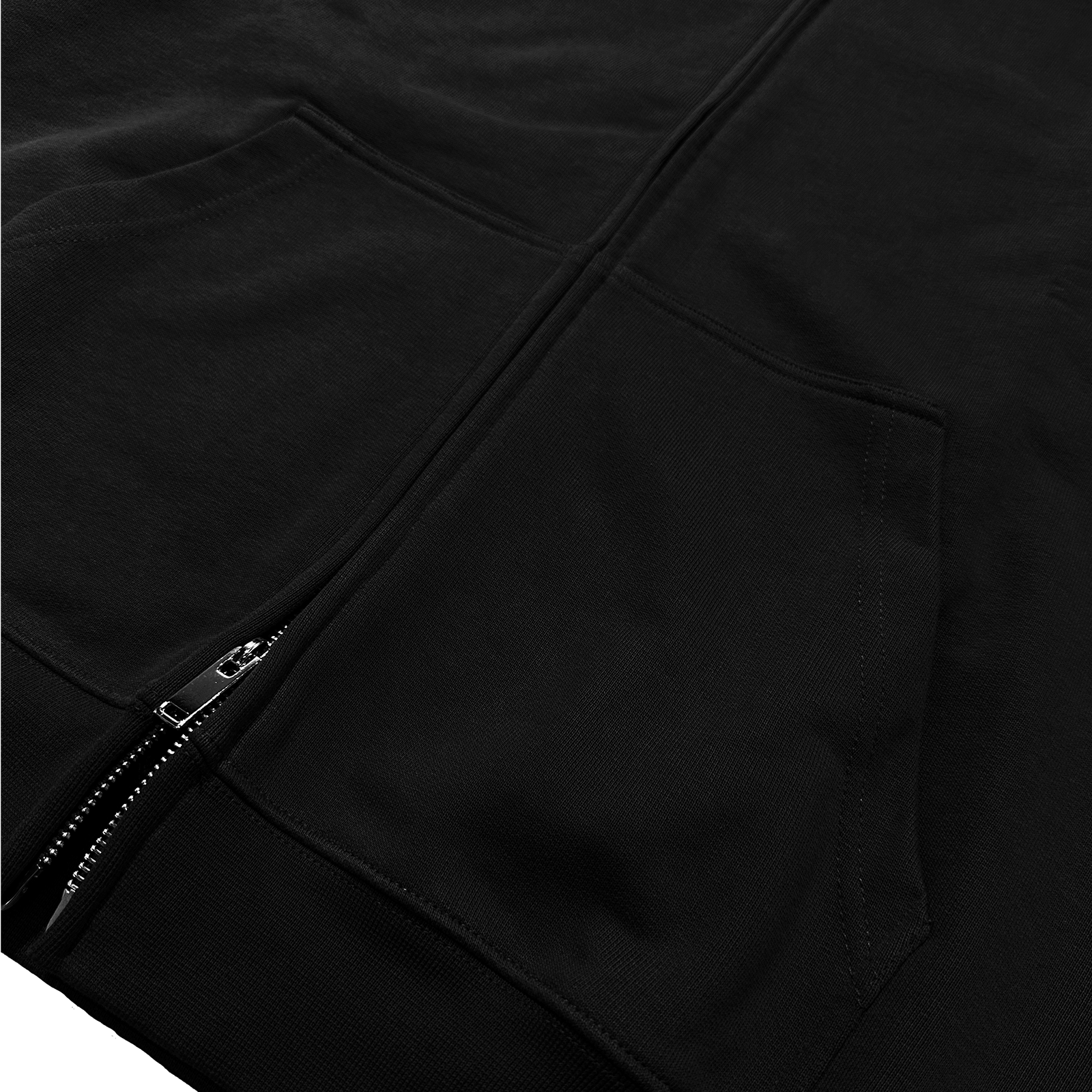 ME46 HEAVY ZIPPED HOODIE - BLACK
