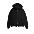 ME46 HEAVY ZIPPED HOODIE - BLACK