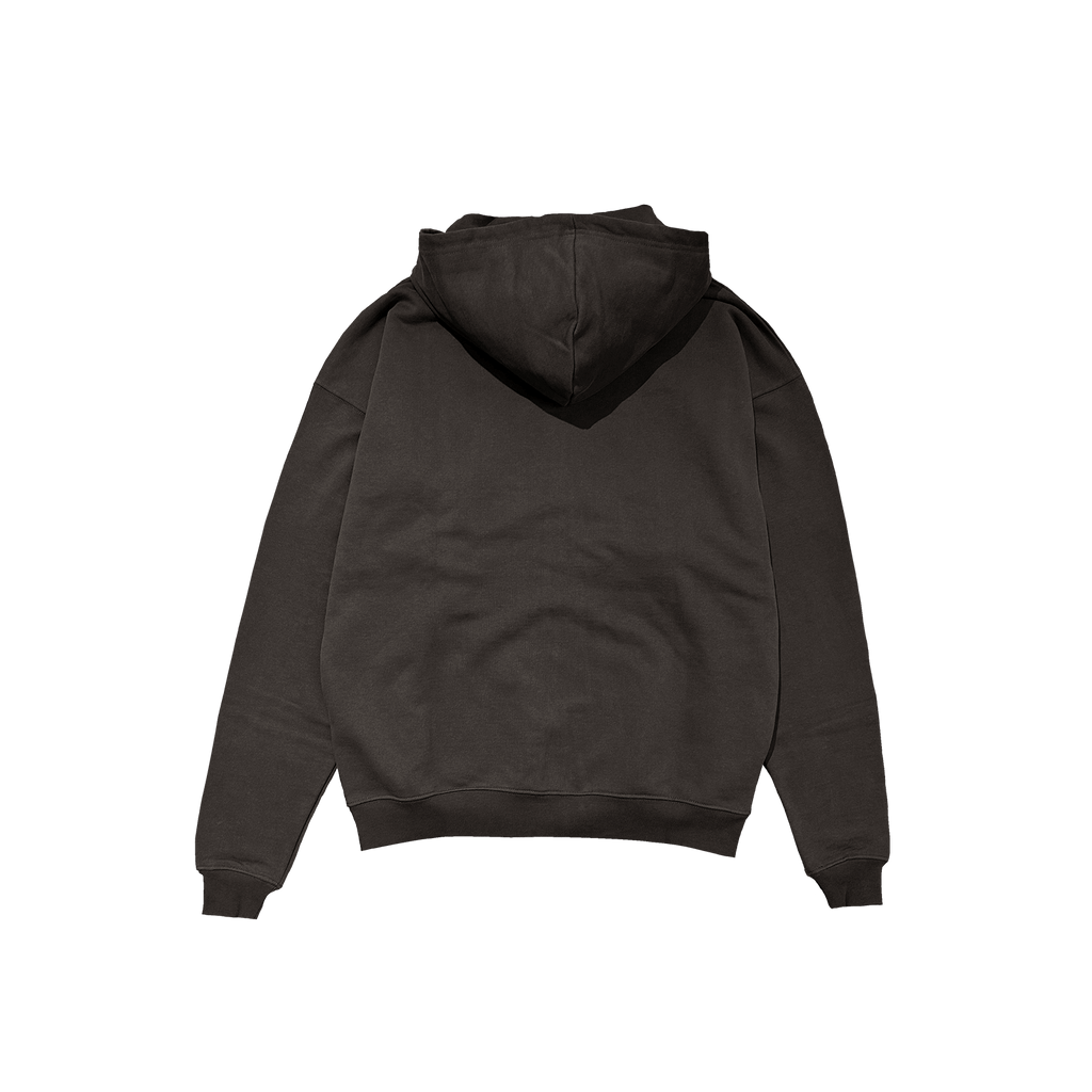 ME46 HEAVY ZIPPED HOODIE - CHOCOLATE
