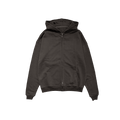 ME46 HEAVY ZIPPED HOODIE - CHOCOLATE