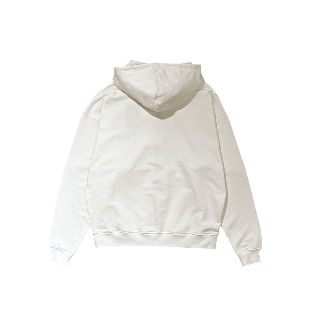 ME46 HEAVY ZIPPED HOODIE - ECRU