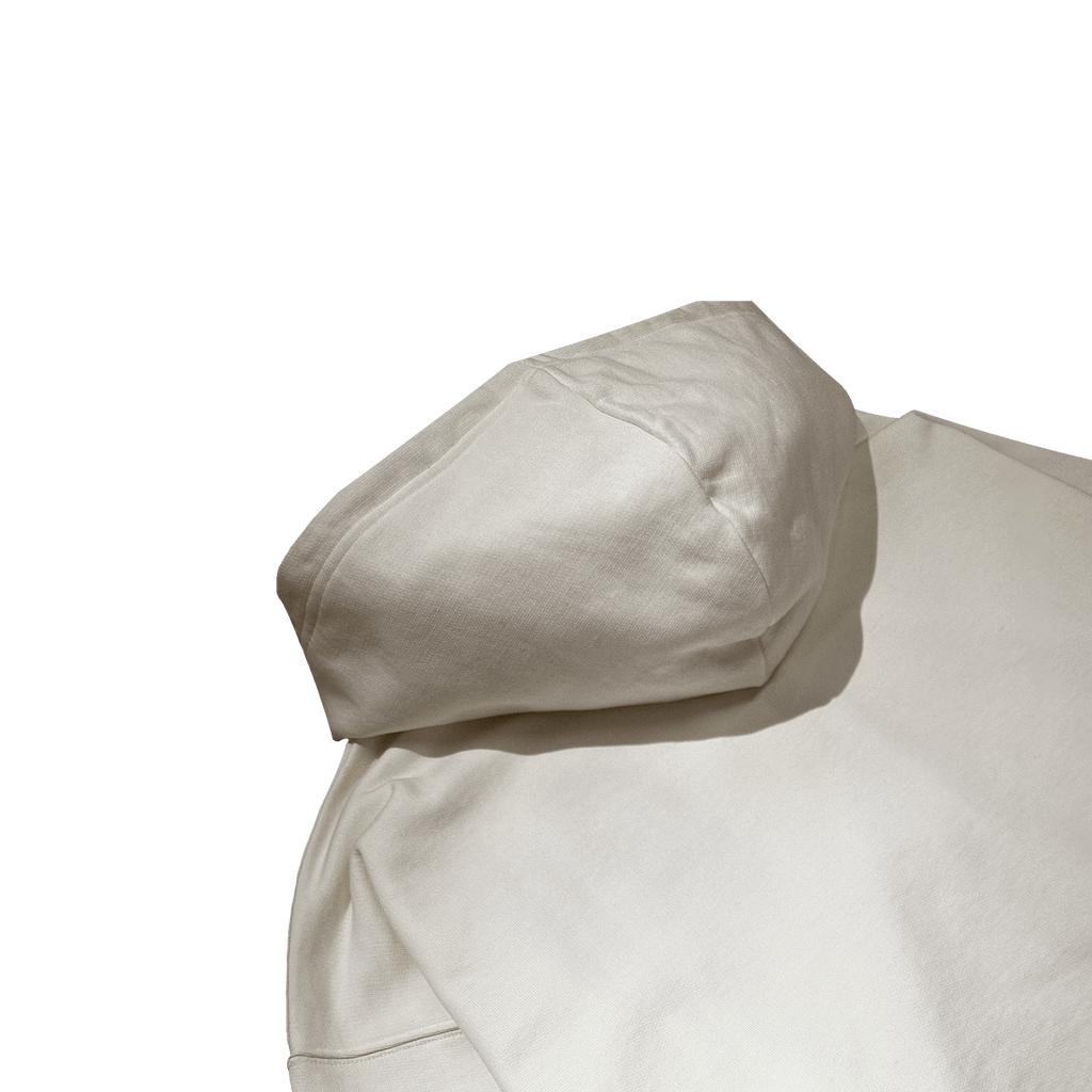 ME46 HEAVY ZIPPED HOODIE - ECRU