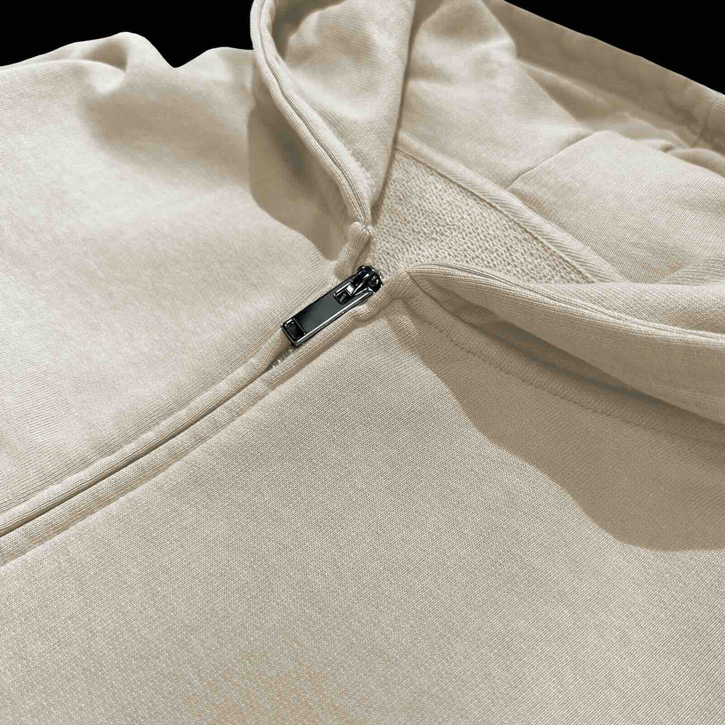 ME46 HEAVY ZIPPED HOODIE - SWEET BEIGE