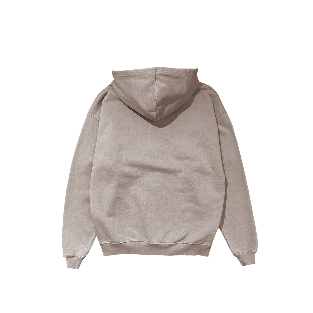 ME46 HEAVY ZIPPED HOODIE - TAUPE