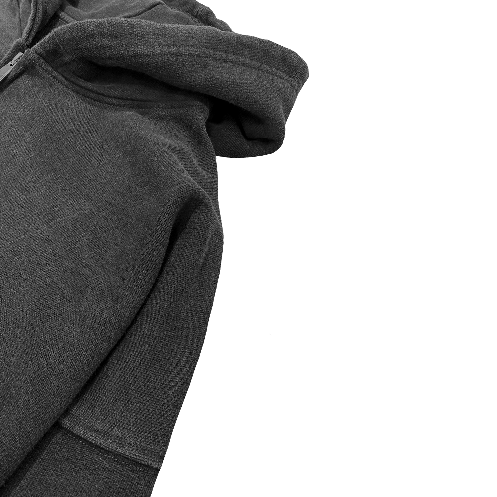 ME46 HEAVY ZIPPED HOODIE - VINTAGE BLACK