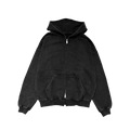 ME46 HEAVY ZIPPED HOODIE - VINTAGE BLACK
