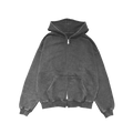 ME46 HEAVY ZIPPED HOODIE - VINTAGE GRAY