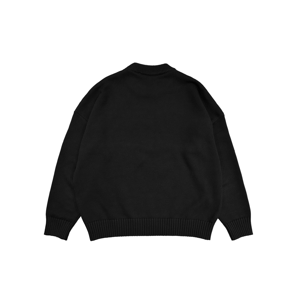 ME67 OVERSIZE WOOL SWEATER - BLACK