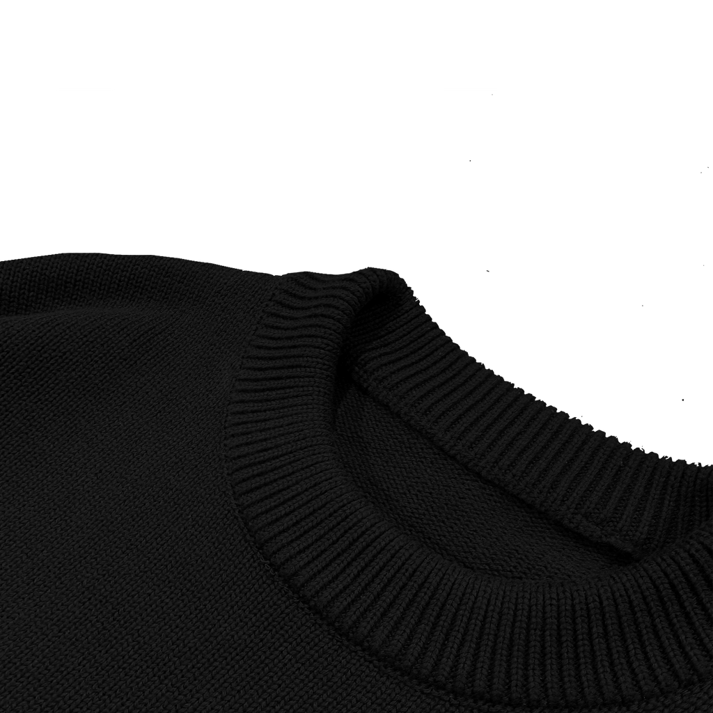 ME67 OVERSIZE WOOL SWEATER - BLACK