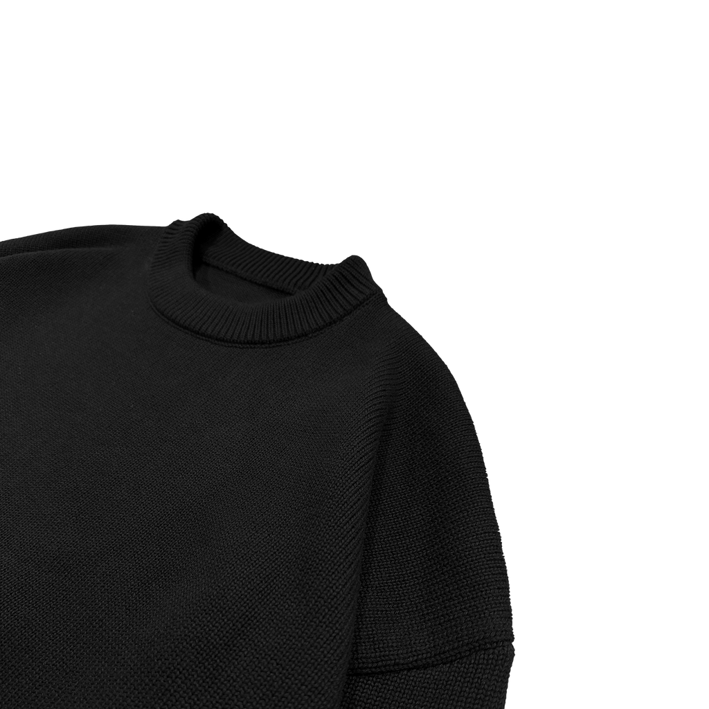 ME67 OVERSIZE WOOL SWEATER - BLACK