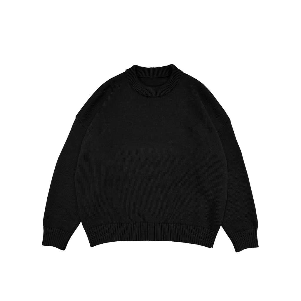 ME67 OVERSIZE WOOL SWEATER - BLACK
