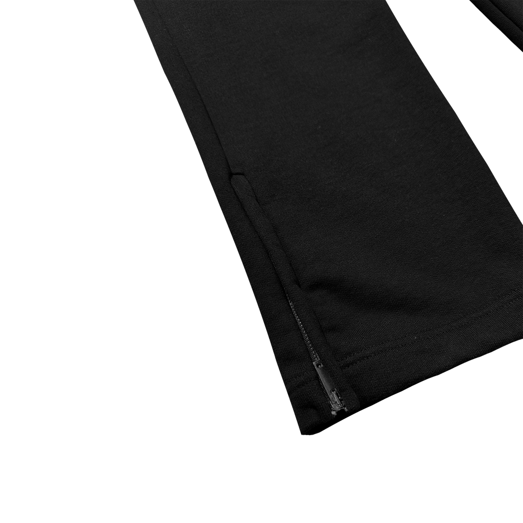ME85 HEAVY ZIPPED SWEATPANTS - BLACK