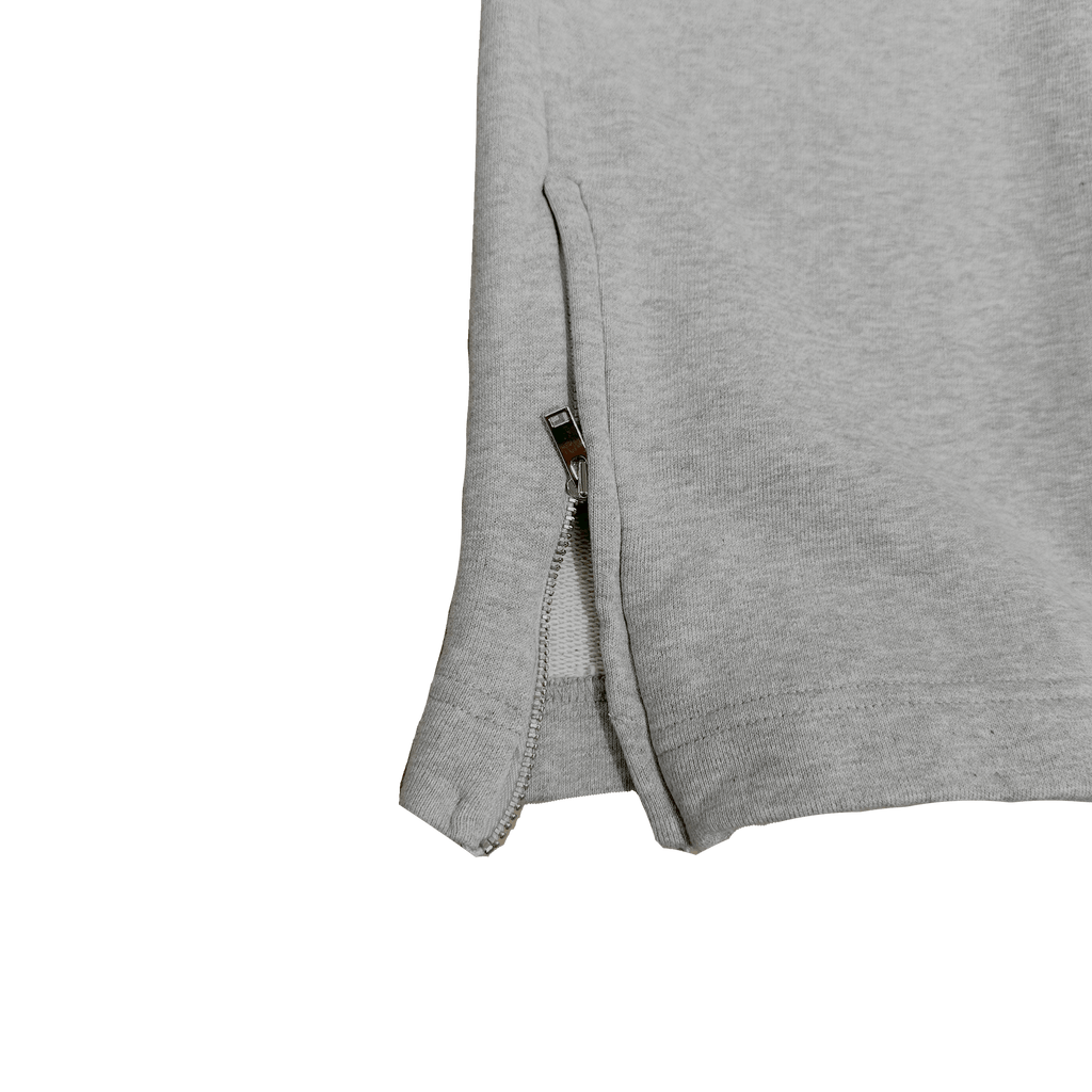 ME85 HEAVY ZIPPED SWEATPANTS - GREY MELANGED